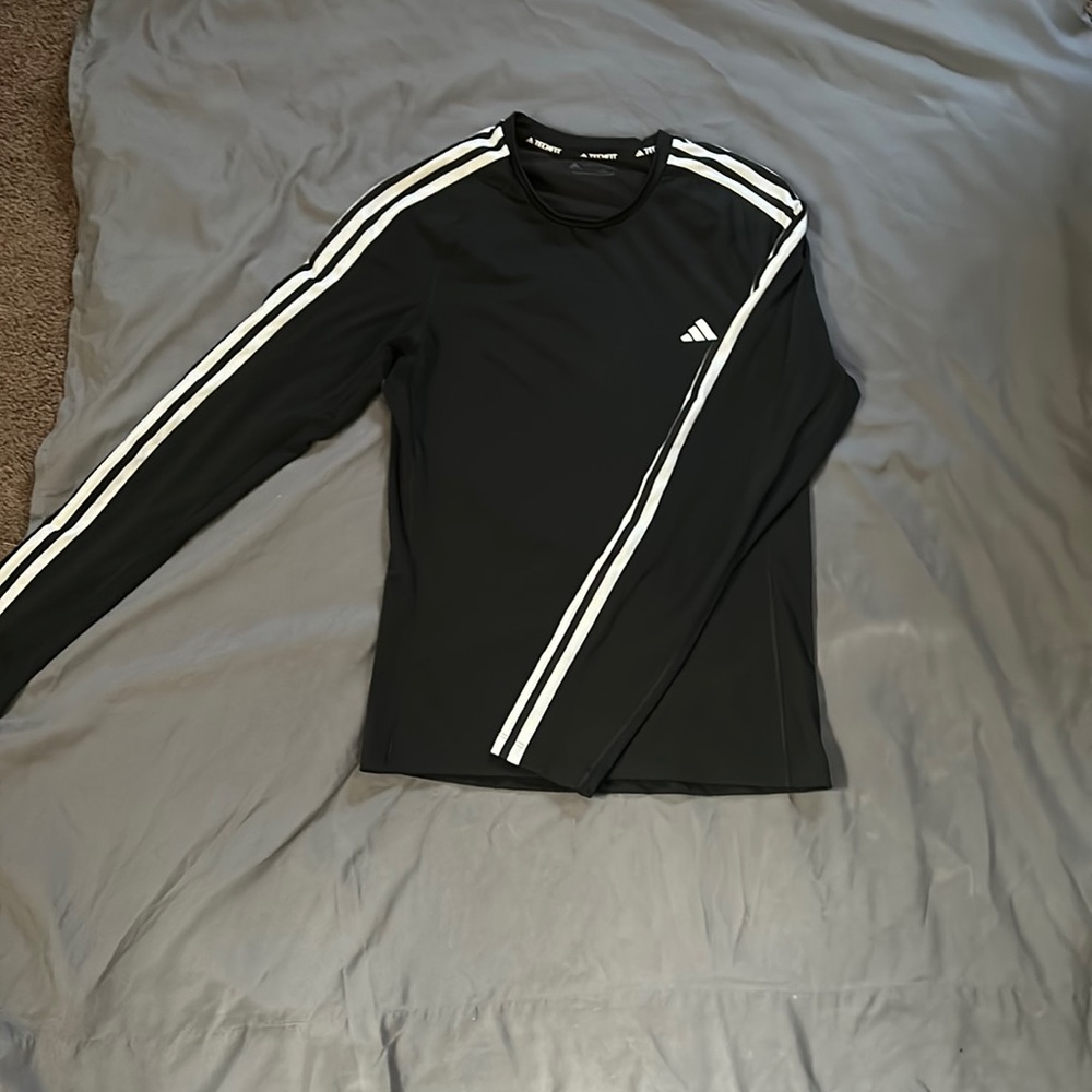 Techfit 3-Stripes Training Long Sleeve Tee